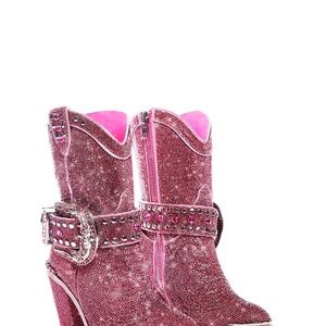 Pink Glitter Women's Boots